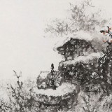 名家趙金鸰太行雪村系列四尺斗方《老宅》(詢價)