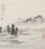名家孔方小尺寸《水村煙靄圖》（詢價）
