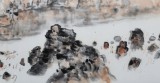 李明成三尺寫意山水畫《獅子口》