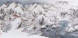 寧全喜 四尺《山鄉雪霽》國家畫院龍瑞工作室畫家