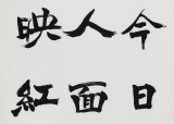 國家字庫雁翎體創始人 王永德 四尺《人面桃花相映紅》