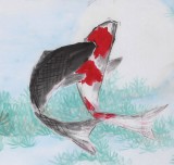 張春奇四尺九魚圖《彩云追月》徐悲鴻紀(jì)念館藝術(shù)中心理事（詢價(jià)）