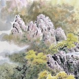 朝鮮畫家趙元哲 四尺《金剛山仙河溪谷》