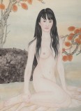 著名仕女畫家劉金前 三尺《秋思》