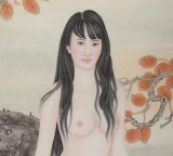 著名仕女畫家劉金前 三尺《秋思》