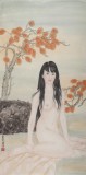 著名仕女畫家劉金前 三尺《秋思》