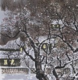 朝鮮一級畫家 樸哲 四尺《故鄉的月夜》