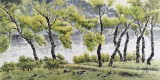 朝鮮畫家林正 四尺《夏天》