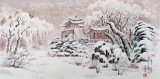 朝鮮畫家趙元哲 四尺《平壤古跡》