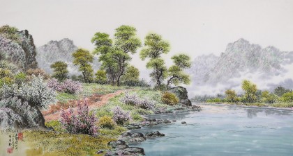 朝鮮名家蔡京華 四尺《故鄉的路》