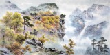 朝鮮畫家金善國 四尺《妙香山祝圣殿》