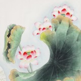 【已售】北京美協(xié)凌雪 六尺花鳥畫《路路皆通》