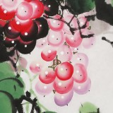 黃藝三尺葡萄畫《秋實圖》