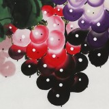 黃藝三尺葡萄畫《秋實圖》