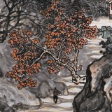 著名畫家蔣元發 四尺山水《云漫秋色》