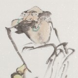 曹建濤 四尺斗方《達摩》 獨具特色水墨人物畫家
