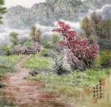 朝鮮名家蔡京華 四尺《村口清晨》