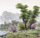 朝鮮名家蔡京華 四尺《村口清晨》