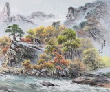 朝鮮畫(huà)家金善國(guó) 四尺《妙香山法王峰溪谷》