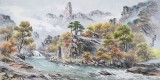 朝鮮畫(huà)家金善國(guó) 四尺《妙香山法王峰溪谷》