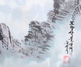 朝鮮畫家金善國 四尺《妙香山佛影臺》