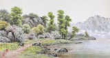 朝鮮名家蔡京華 四尺《在湖邊》
