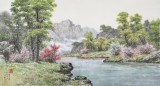 朝鮮名家蔡京華 四尺《山河春意》