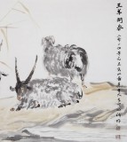 張明河 四尺《三羊開春》（微信詢價）