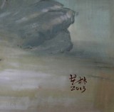 著名青年油畫家朱藝林 布面油畫 《江山美人》