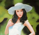 著名青年油畫家朱藝林 布面油畫 《夏日風情》