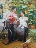 朝鮮名家油畫(huà) 白日南 《遠(yuǎn)方的來(lái)信》