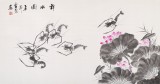 【已售】安徽美協何華賢 三尺《戲水圖》