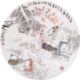 南海禪寺 妙林居士 人物畫《弈有奇趣 老少同樂》
