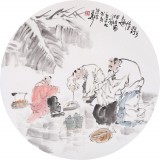 南海禪寺 妙林居士 人物畫《鄉(xiāng)野情趣》