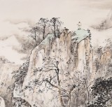 名家劉金河 四尺斗方《天風來浩蕩 云水一身輕》（詢價）