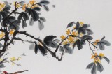 中國老子書畫院副院長 朱祖義四尺斗方《清秋幽禽》