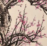 中國老子書畫院副院長 朱祖義四尺《傲雪迎春》