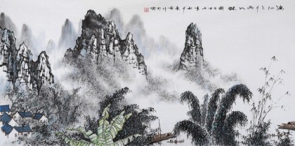 張春奇四尺《漓江三月雨如酥》徐悲鴻紀念館藝術中心理事