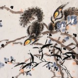 曲逸之 四尺斗方《清趣》 河南省著名花鳥畫家