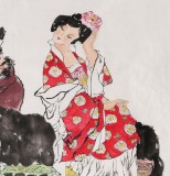 河南美協(xié)董書林四尺斗方《鐘馗嫁妹》