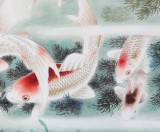 南海禪寺 妙林居士 四尺《九鯉戲月》