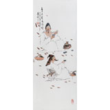 北京美協(xié)張春奇三尺《李白送孟浩然》
