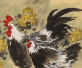 【已售】劉紀(jì)四尺斗方花鳥畫《一家親》