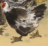 【已售】劉紀(jì)四尺斗方花鳥畫《一家親》