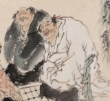 【已售】南海禪寺 妙林居士 四尺斗方《弈趣圖》