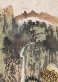 胡書文 三尺《溪山秋爽圖》中國書畫院創作院副院長（詢價）