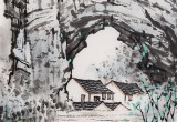 張春奇 四尺斗方《陽朔風情》徐悲鴻紀念館藝術中心理事（詢價）