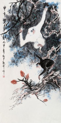 北京美協張春奇 四尺《申年豐喜》（詢價）
