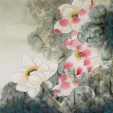 何華賢 四尺《荷塘清影》 潁淮書畫名家