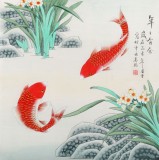 北京美協凌雪四尺斗方《年年有余》